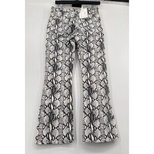 Frame Womens Le Crop Mini Boot Coachella Sz 26 Black Snake Print NWT $230